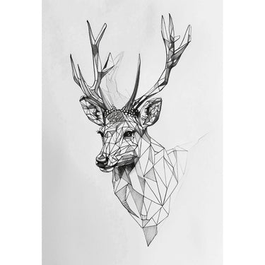 Geometric Deer Canvas